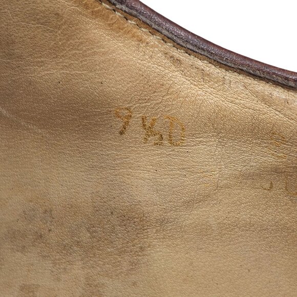 Vintage Florsheim Spain Wholecut Mens 7.5 Dark Brown Leather Dress Shoes Oxfords - Picture 9 of 10